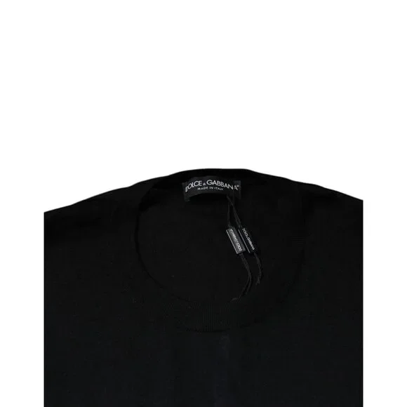 Dolce & Gabbana Black Cashmere Crew Neck Pullover Sweater - Picture 6 of 7